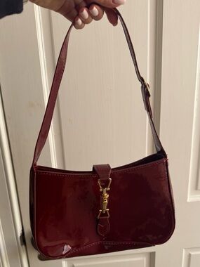 burgundy purse